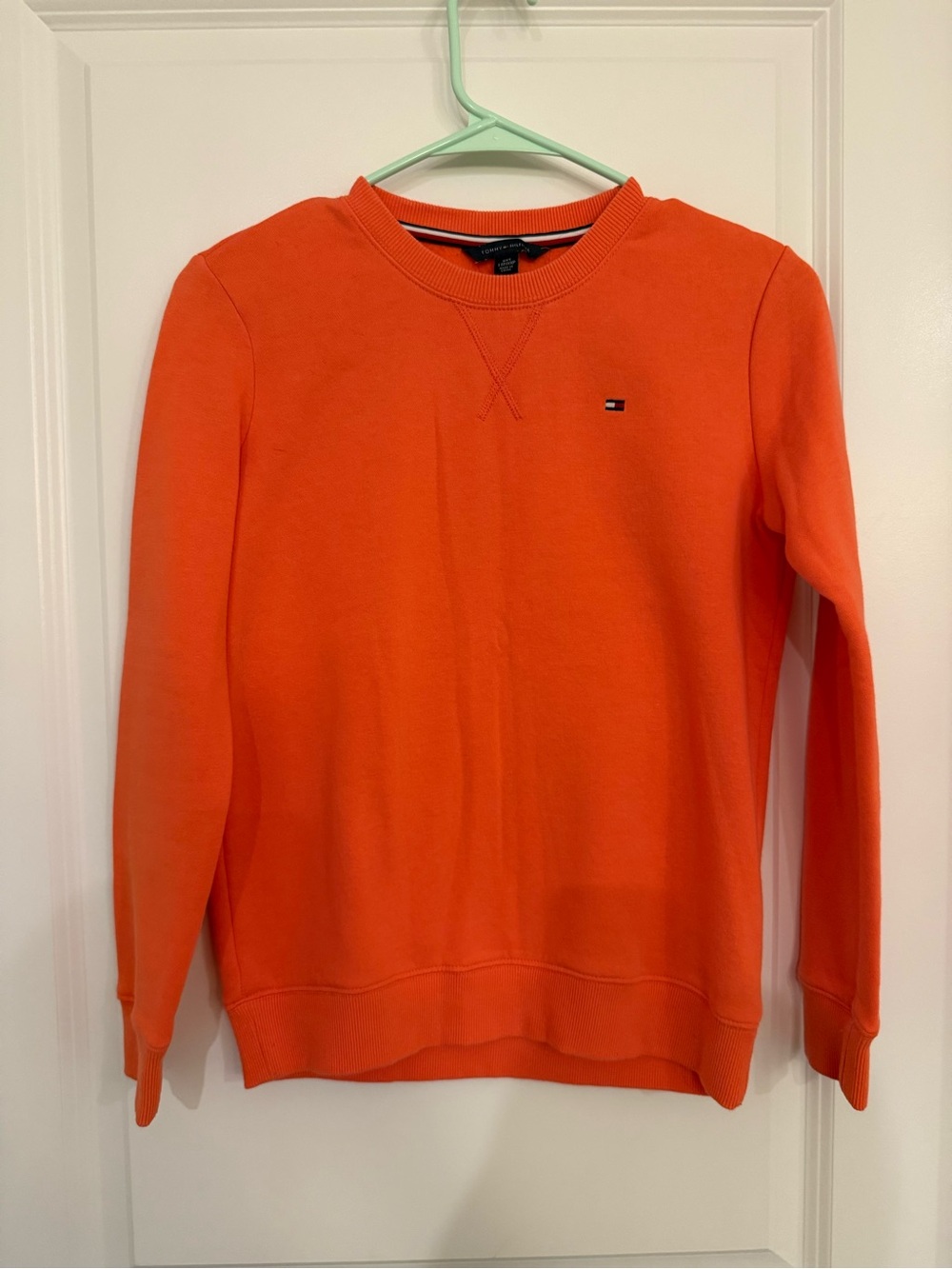 Tommy Hilfiger Orange Crewneck Sweatshirt Size XXS Women